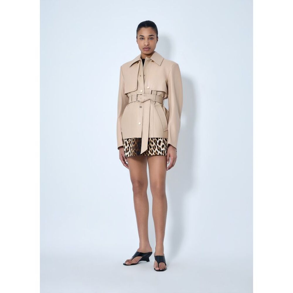 Sportmax Women Leather Belted Jacket - Picture 2 of 6